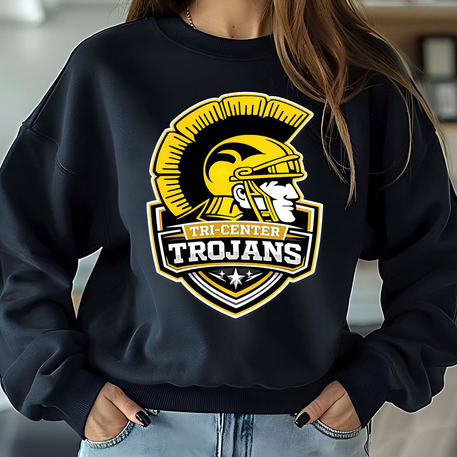 TRI-CENTER TROJANS Mascot Shield