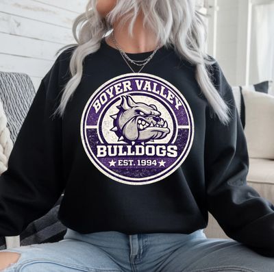 BOYER VALLEY Vintage Circle W/ Mascot School Apparel