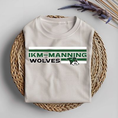 IKM-MANNING WOLVES RETRO LOGO SCHOOL SPIRIT