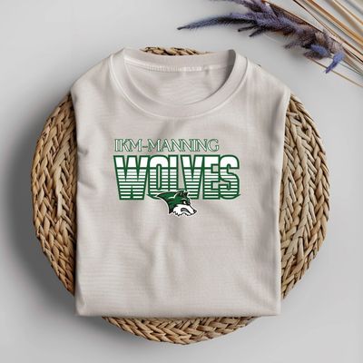 IKM-MANNING WOLVES SLICED SPORT LOGO SCHOOL SPIRIT
