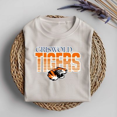 GRISWOLD TIGERS SLICED SPORT LOGO SCHOOL SPIRIT