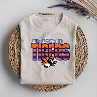 GRISWOLD TIGERS SLICED SPORT LOGO SCHOOL SPIRIT