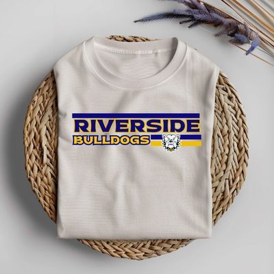 RIVERSIDE BULLDOGS RETRO LOGO SCHOOL SPIRIT