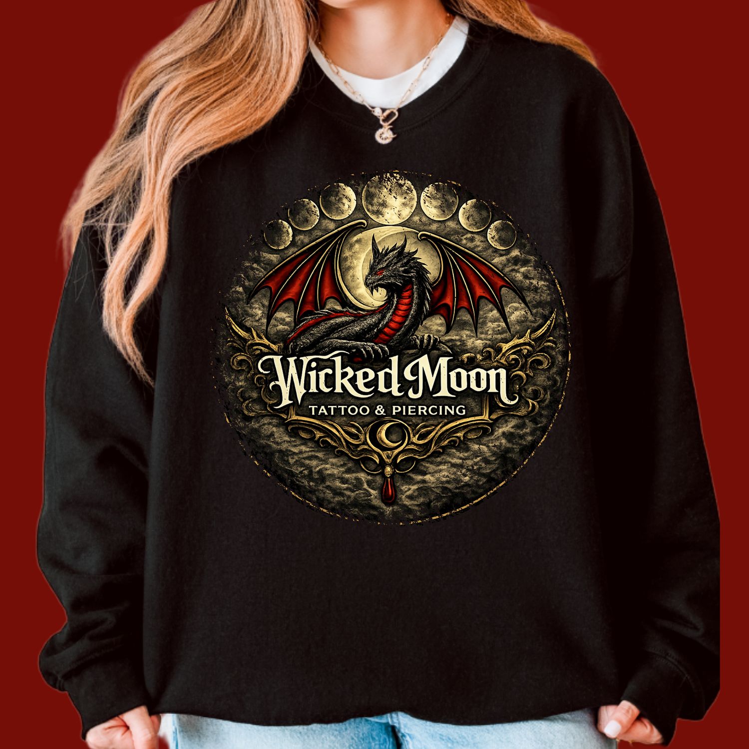 WICKED MOON DISTRESSED LOGO