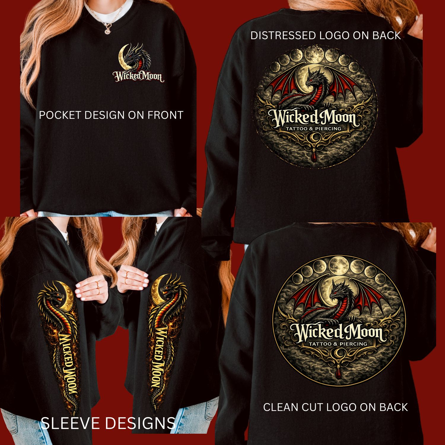 WICKED MOON LOGO W/ SLEEVE