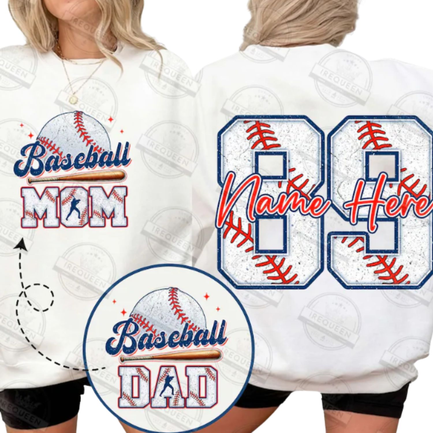 BASEBALL MOM (w/Name and Number)