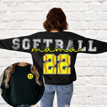 SOFTBALL MAMA (OVERSIZED PRINT)