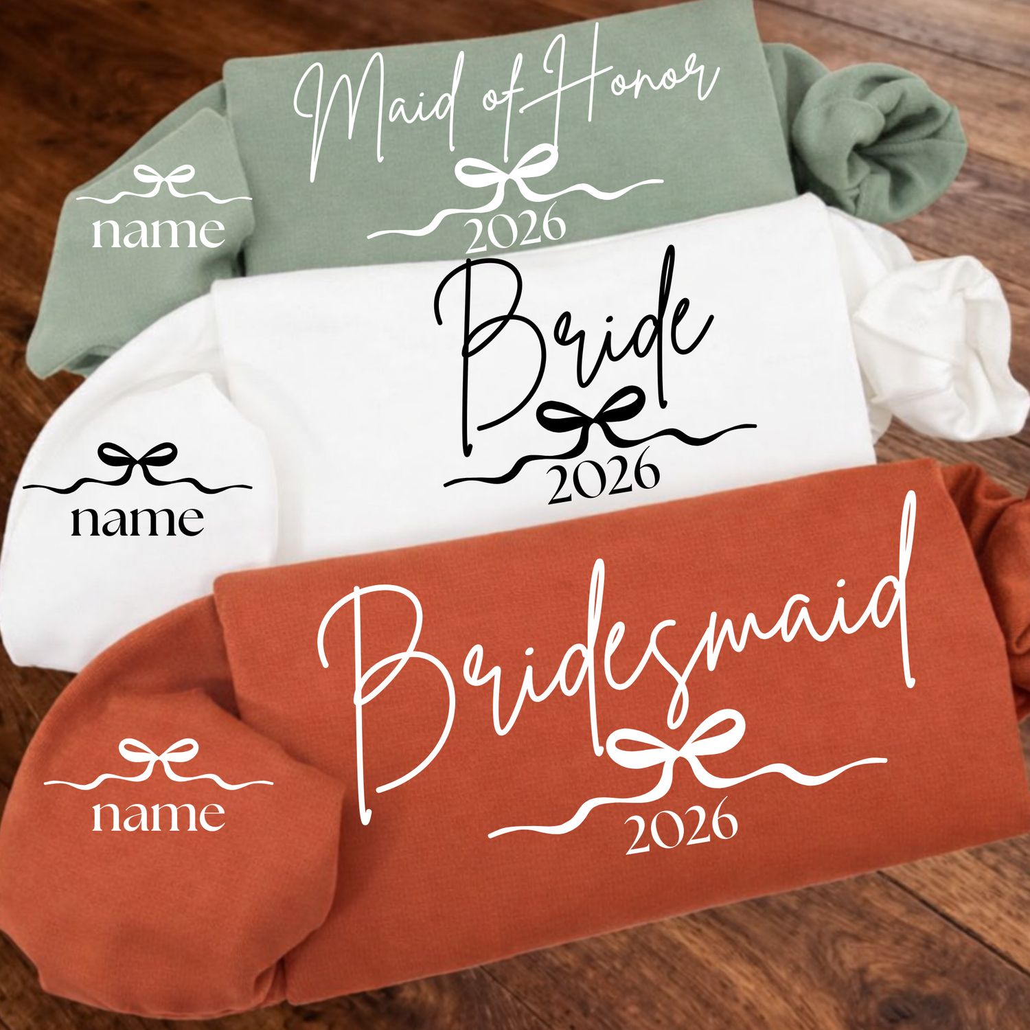 Custom Bridal Party Shirts &amp; Sweatshirts
