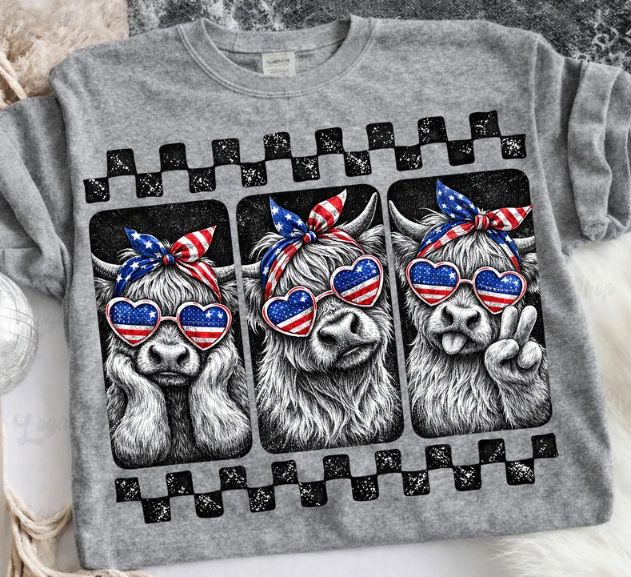 4TH OF JULY HIGHLAND COW