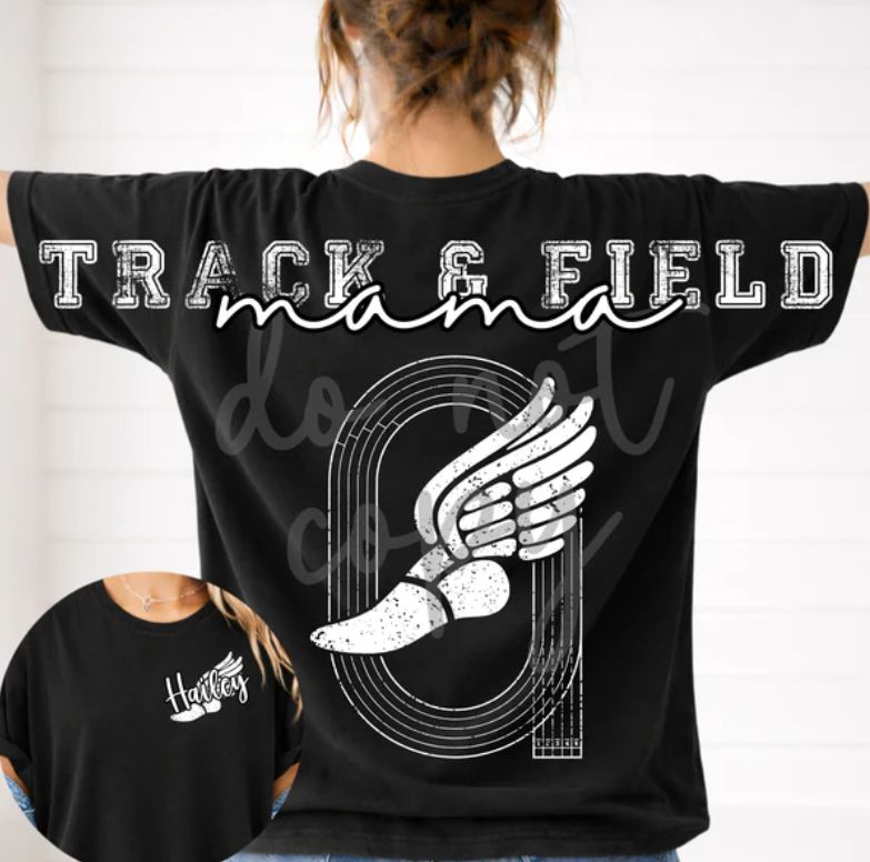 TRACK AND FIELD MAMA (OVERSIZED PRINT)