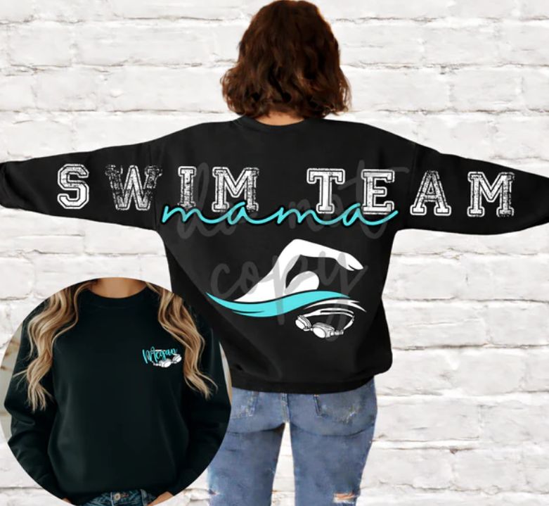 SWIM TEAM MAMA (OVERSIZED PRINT)