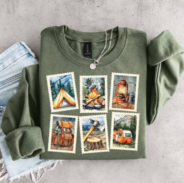 VINTAGE CAMPING STAMP