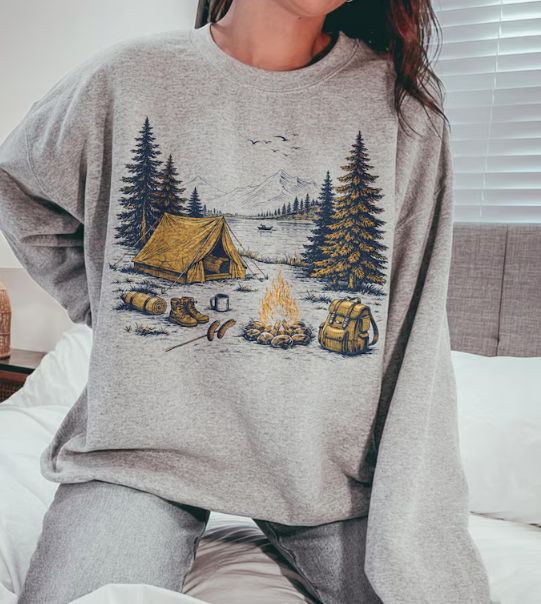 Vintage Campfire Nature Forest