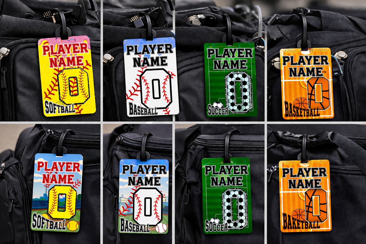 CUSTOM SPORTS BAG TAGS