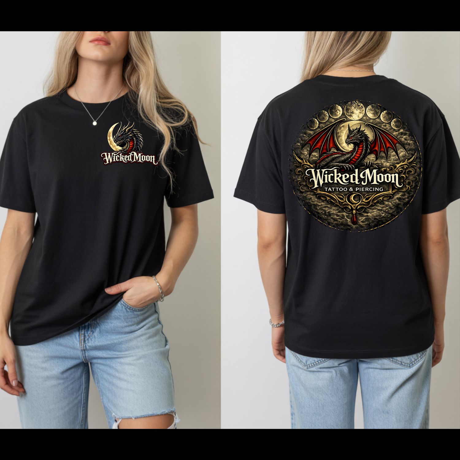 WOCKED MOON DISTRESSED LOGO