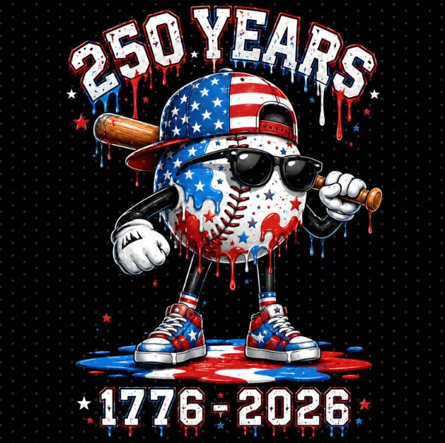 250 YEARS AMERICAN FLAG BASEBALL