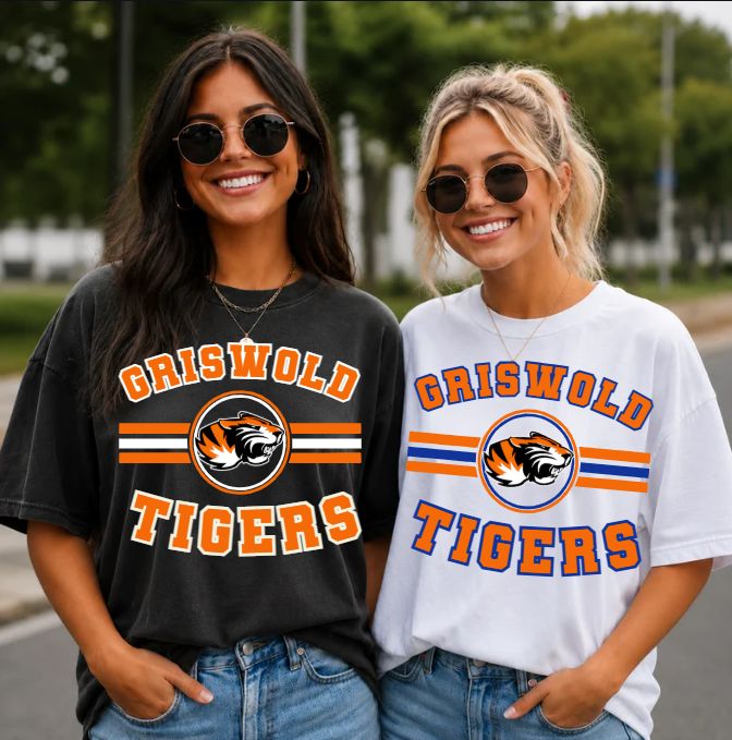 GRISWOLD TIGERS STRIPED CIRCLE MASCOT