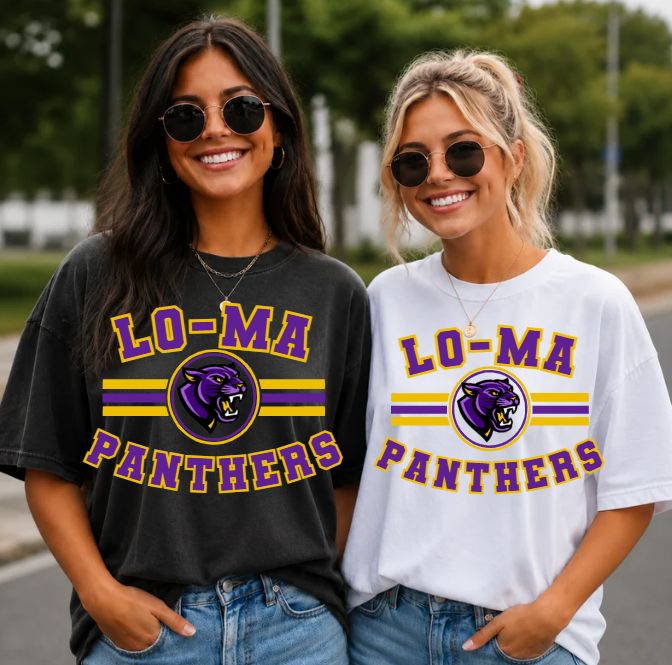 LO-MA PANTHERS STRIPED CIRCLE MASCOT