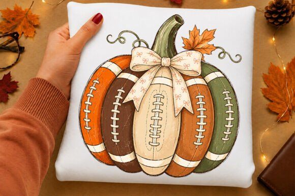 COQUETTE FALL FOOTBALL PUMPKIN
