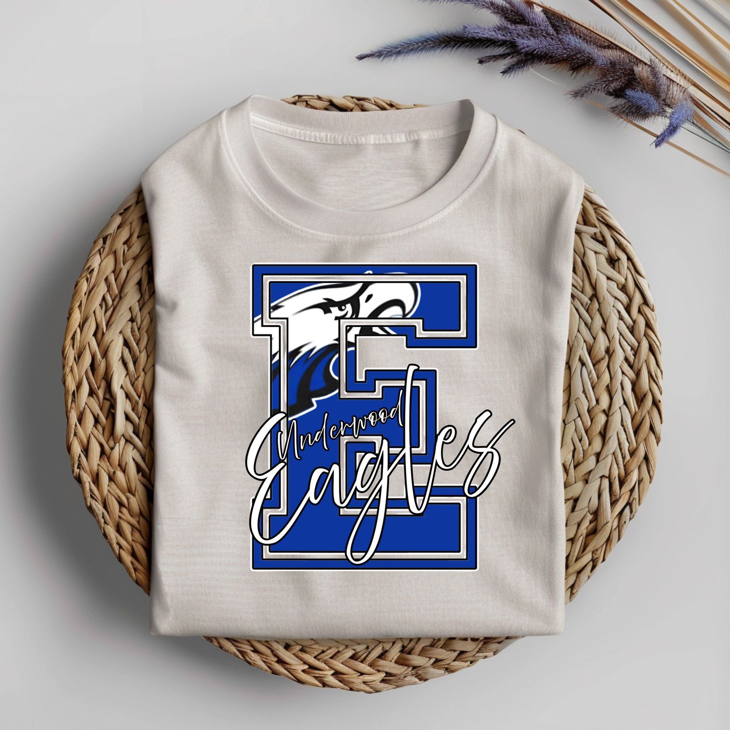 UNDERWOOD EAGLES LETTER LOGO SCHOOL SPIRIT