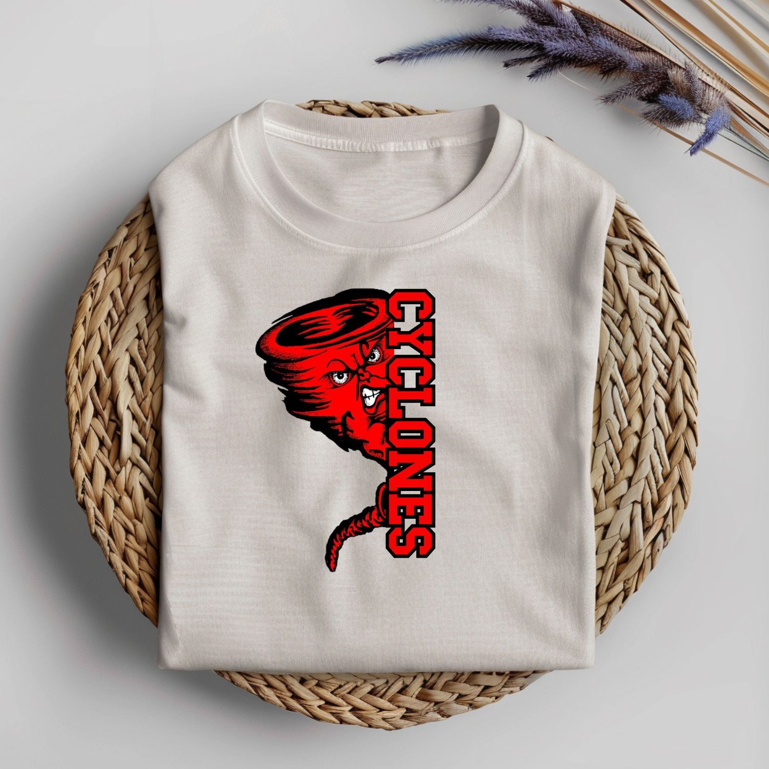 HARLAN CYCLONES SPLIT LOGO SCHOOL SPIRIT