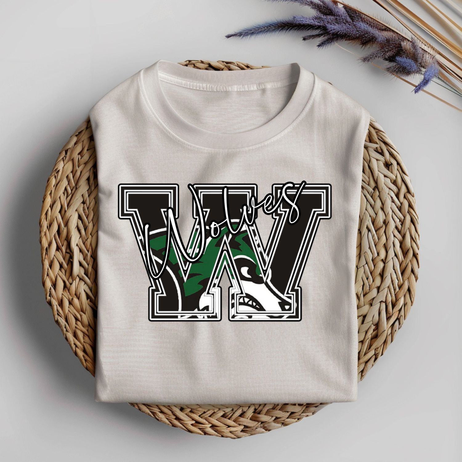 IKM-MANNING WOLVES LETTER LOGO SCHOOL SPIRIT