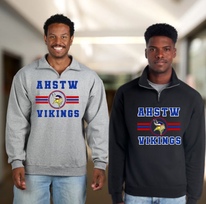 AHSTW VIKINGS STRIPED QUARTER ZIP SWEATSHIRT