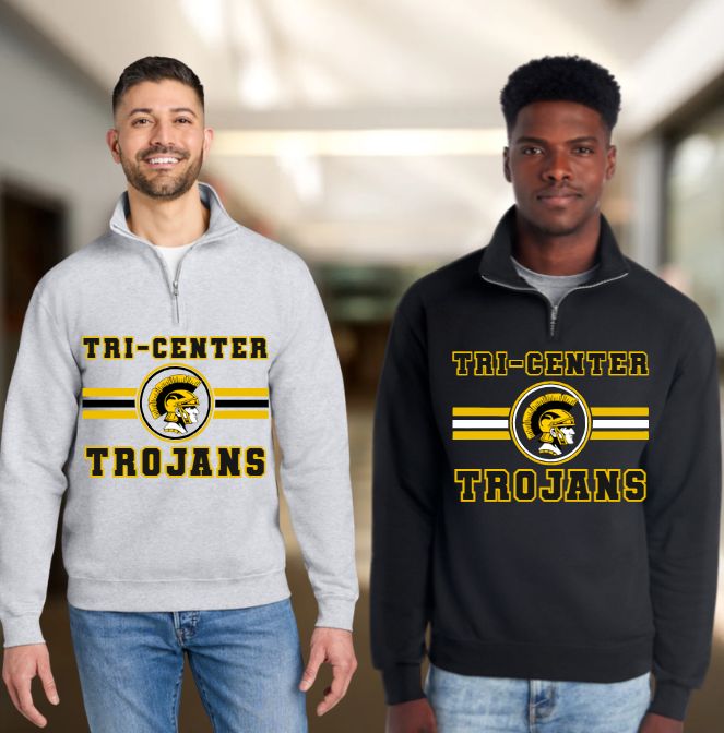 TRI-CENTER TROJANS QUARTER ZIP SWEATSHIRT