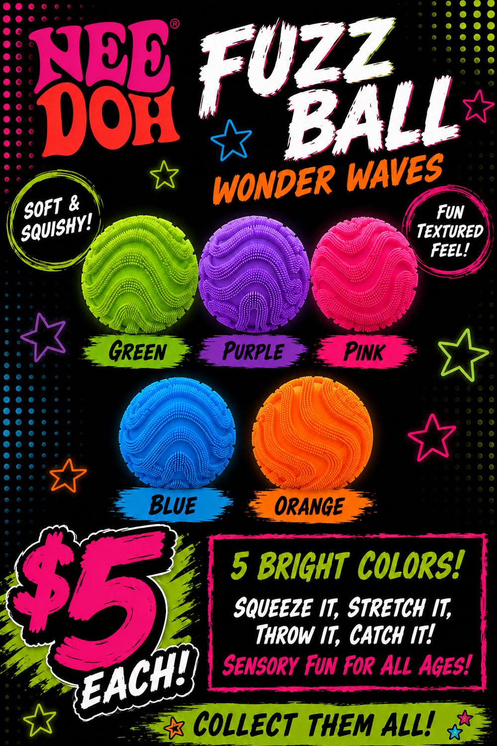 NeeDoh Fuzz Ball Wonder Waves