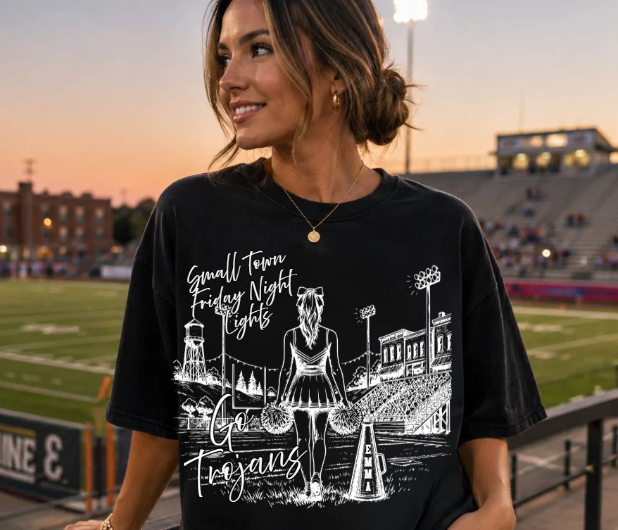 SMALL TOWN FRIDAY NIGHT LIGHTS TROJANS CHEERLEADER
