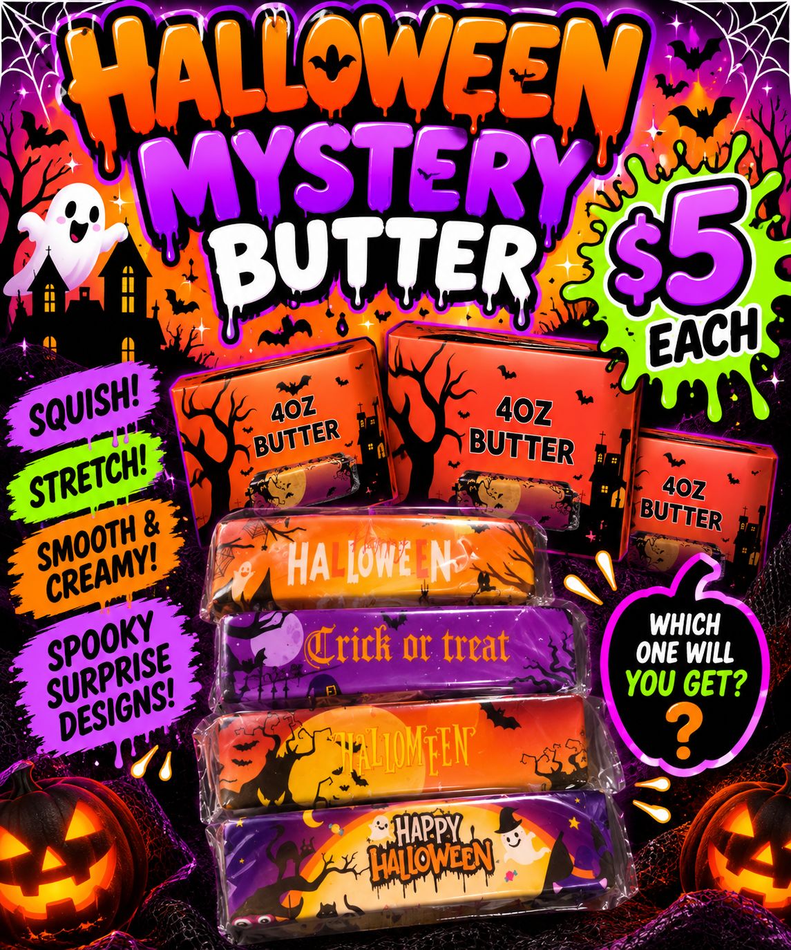 Mystery Halloween Butter Squishy