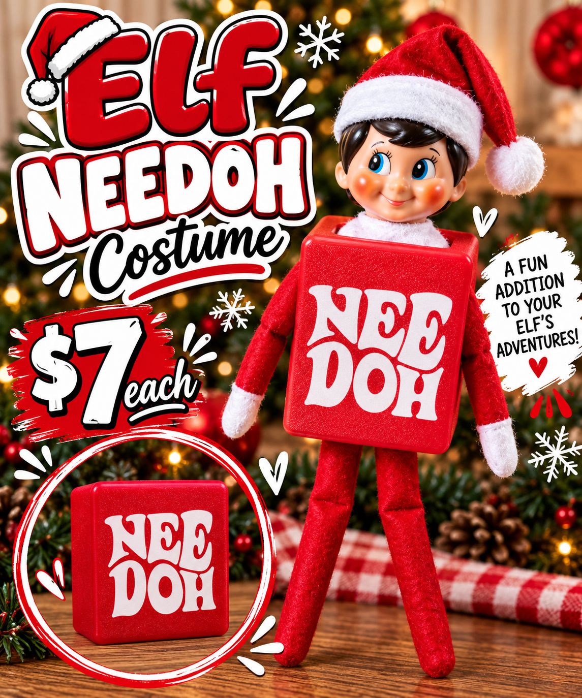 ELF ON THE SHELF NEEDOH CUBE COSTUME