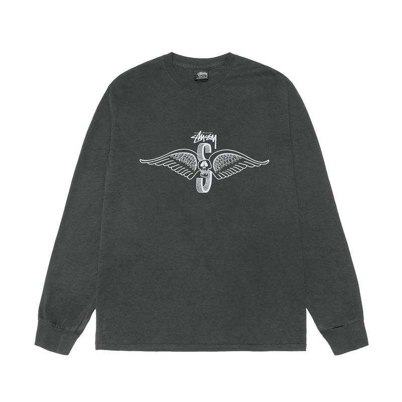 Stussy Skull Wings Pigment Dyed LS Tee