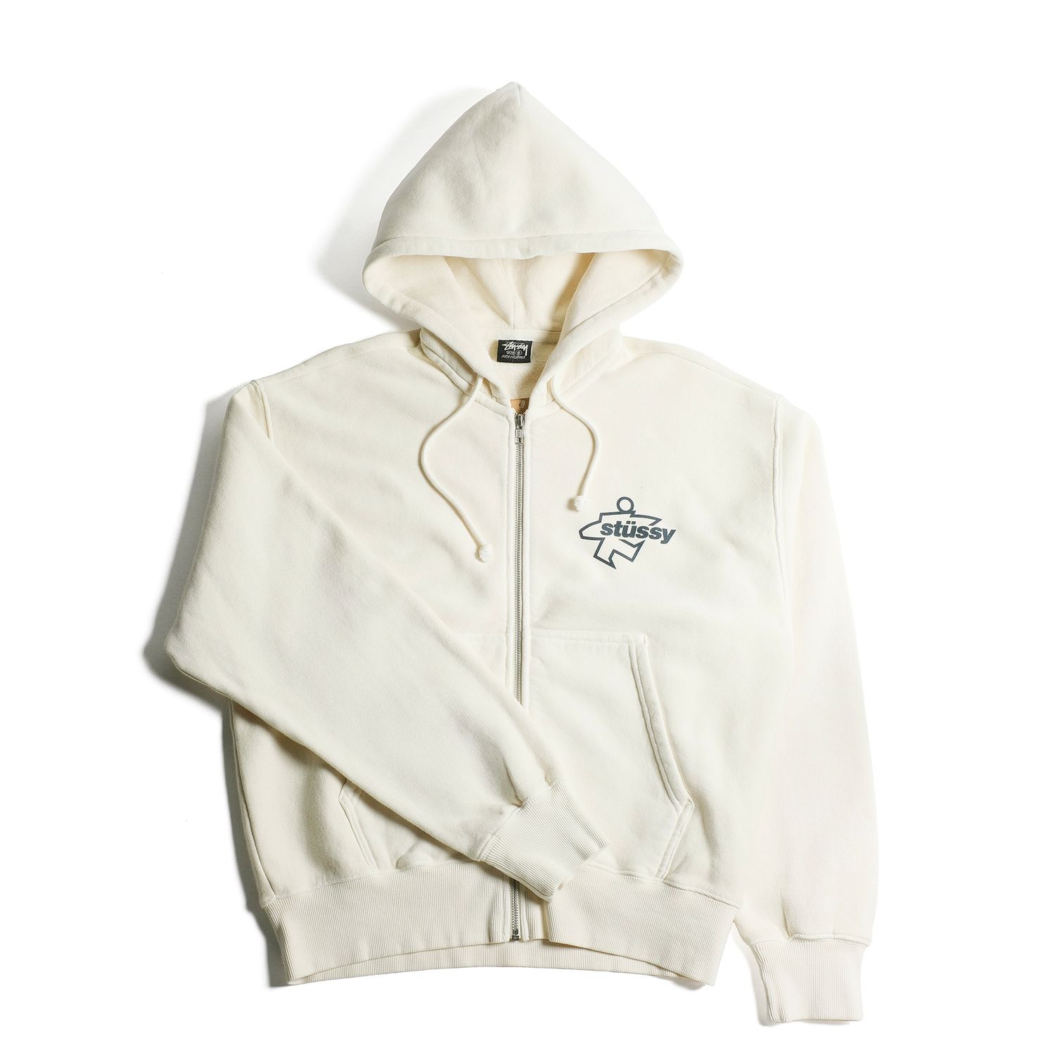 Stussy Surf Size Garment Dyed Zip Hoodie