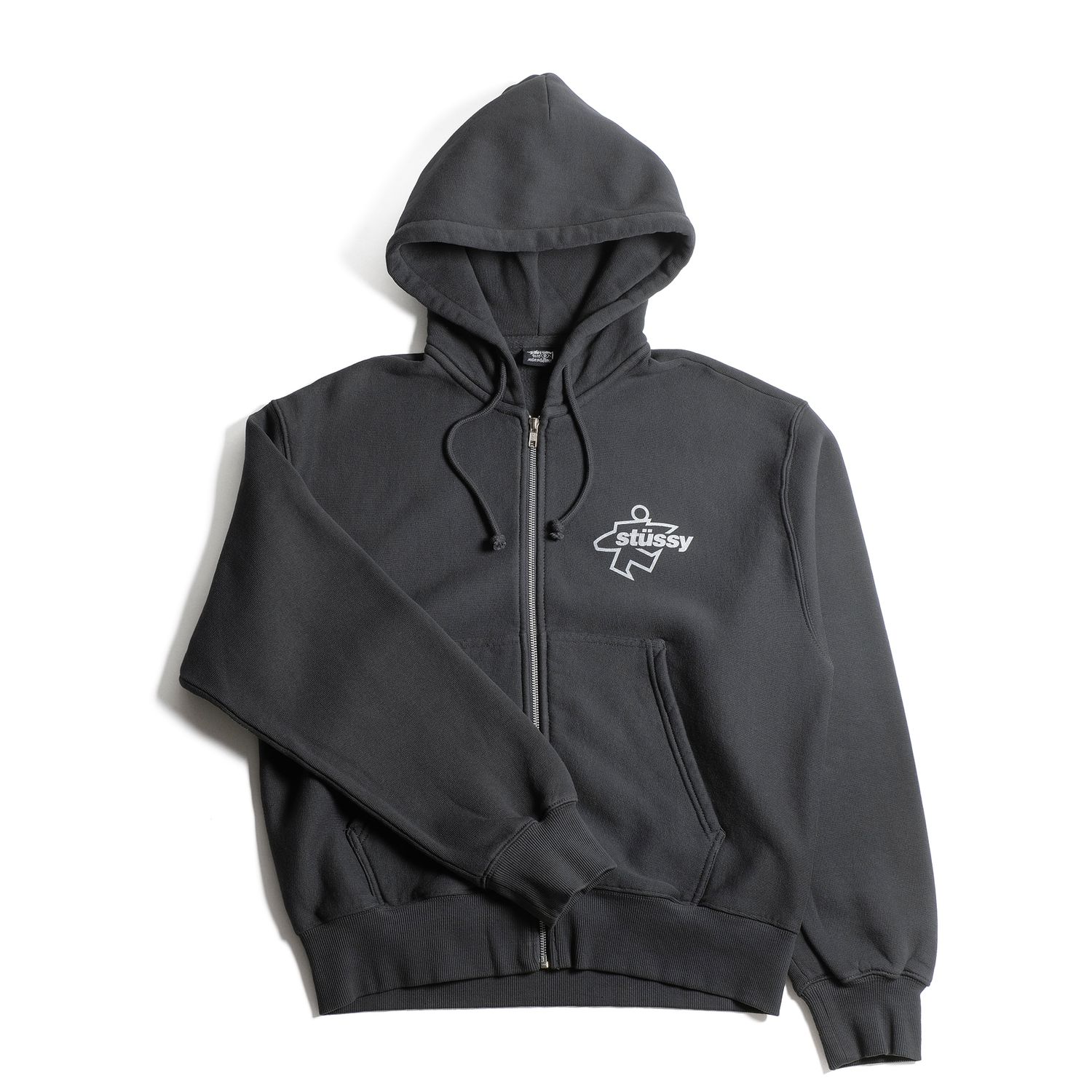 Stussy Surf Size Garment Dyed Zip Hoodie