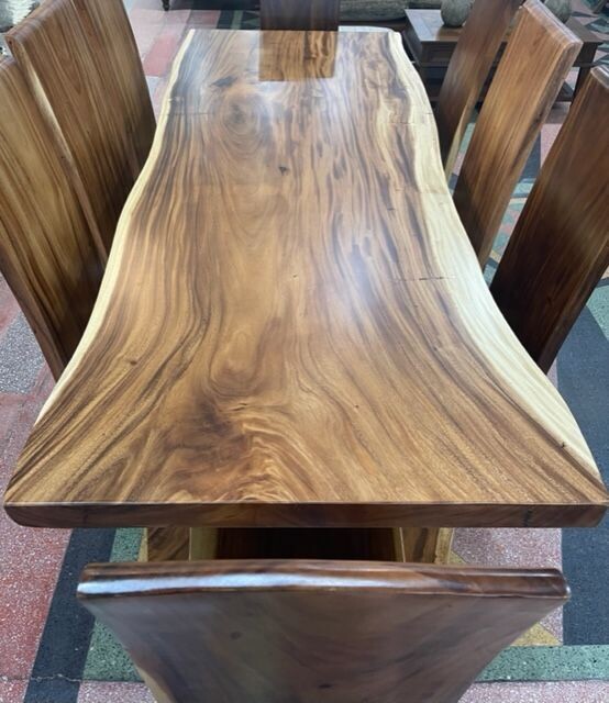 Live Edge Solid Teak Wood Dining Table Solid Wood Conference Table Live Edge Solid Teak Wood Dining Table Solid Wood Conference Table