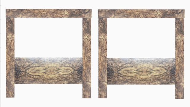 Matching Pair of Walnut Burl Nightstands 28" Wide x 18" Deep x  24" Tall  w/ Bottom Drawer & Open Shelf Made in USA