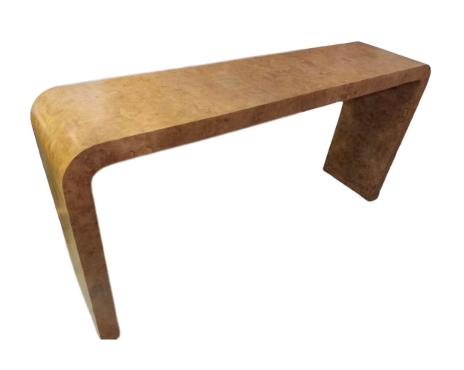 62 62"W X 14"D X 31" H Genuine Burl Wood Waterfall Sofa Table Made in USA