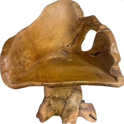 Teak Root Bench Teak Driftwood Chair Live Edge Teak Wood Seat Teak Furniture