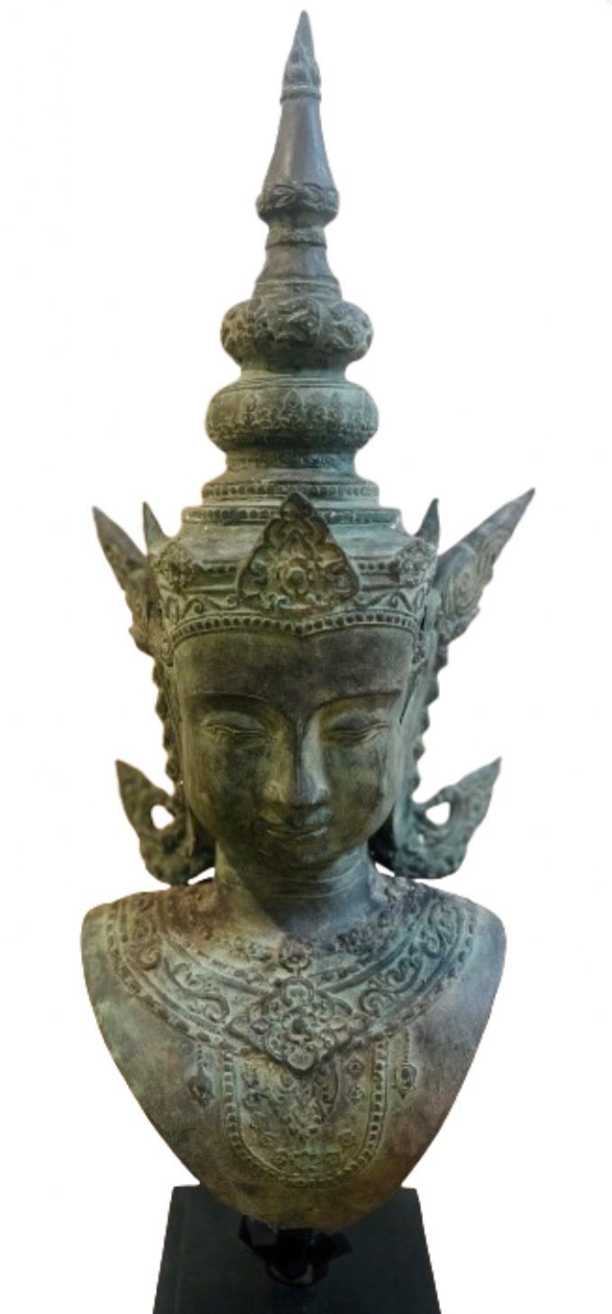Bronze Thai Buddha Sculpture Buddha Zen Statue Eastern Art Deity