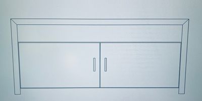 58" Wide x 28" Tall x 20" Deep Genuine Birdseye Maple TV Stand w/ Doors Made in USA