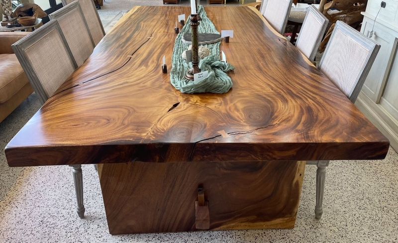 Live Edge Monkey Pod Driftwood Dining Table