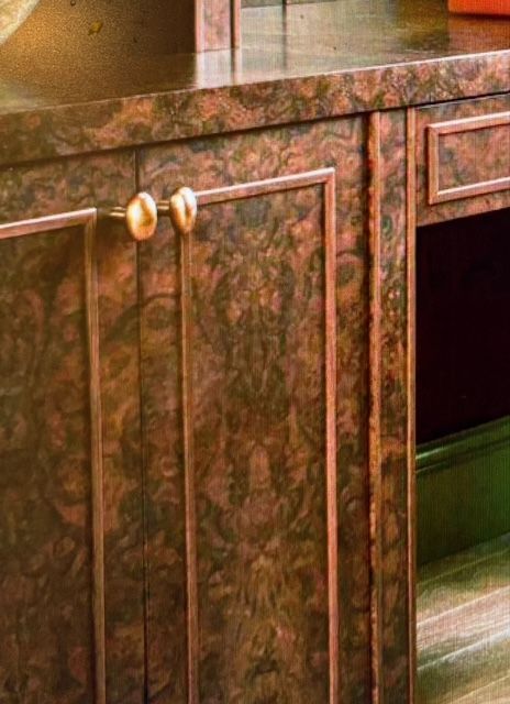 Custom Walnut Burl 2 Piece Corner Desk with Molding Made in USA