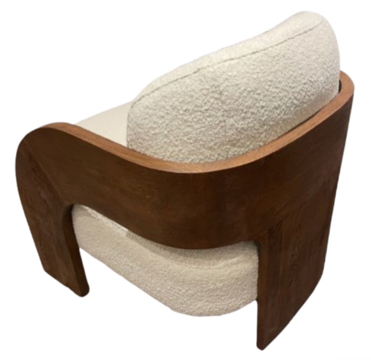 Modern Luxury Accent Chair with Boucle Fabric Slipper Chair Upholstered Furniture