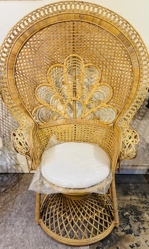 Retro Style Peacock Rattan Chair Bohemian Furniture Rattan Furniture