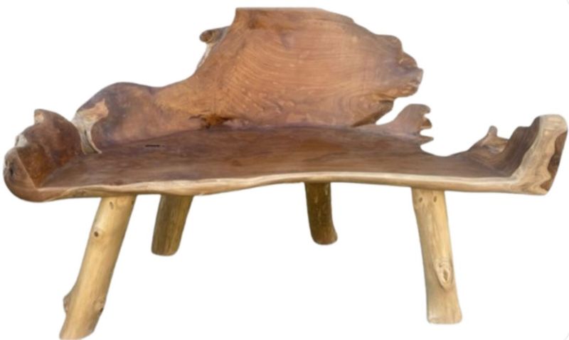 Teak Driftwood Double Bench