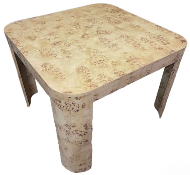 Genuine Burl Game Table w/ Rounded Legs Made in USA Genuine Burl Game Table w/ Rounded Legs Made in USA