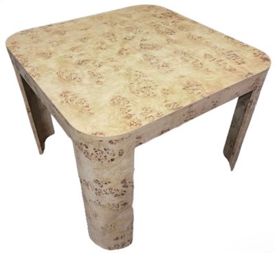 Genuine Burl Game Table w/ Rounded Legs Made in USA Genuine Burl Game Table w/ Rounded Legs Made in USA