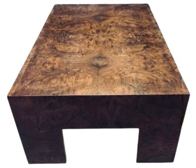 Custom 42 Custom 42" Square x 18" Tall Genuine Walnut Burl Wood Coffee Table Made in USA