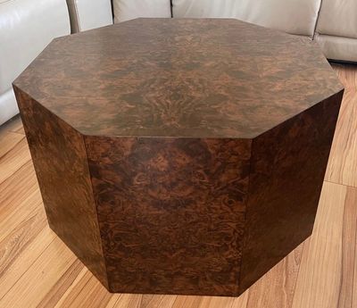 36 36" wide x 24" tall Genuine Walnut Burl Wood Octagon Table